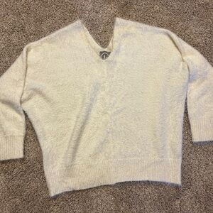 Cozy Cream V-Neck Sweater